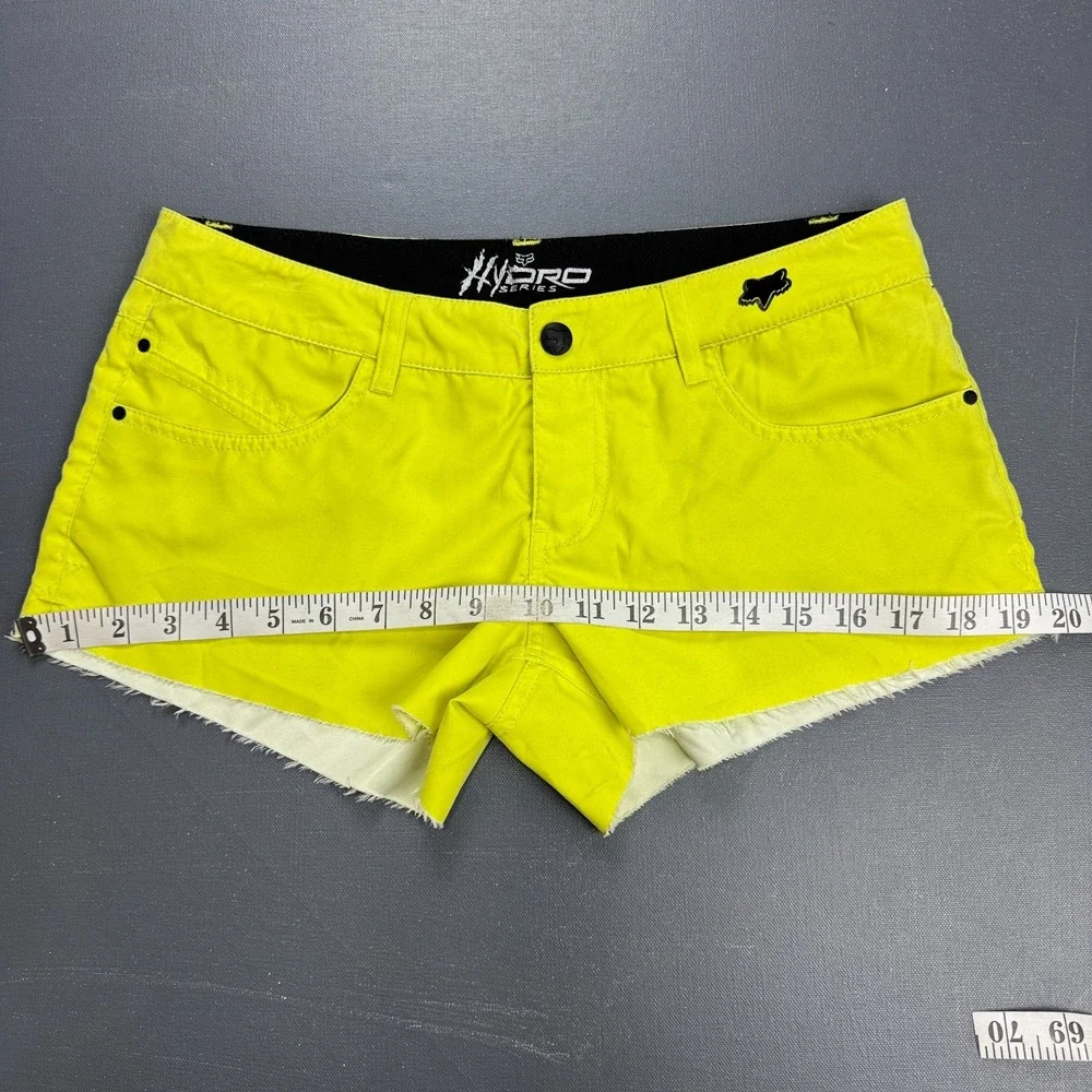 Fox Racing Hydro Shorts Women's 30 Neon Yellow Cutoff Swim Board Shorts Summer - Picture 7 of 11